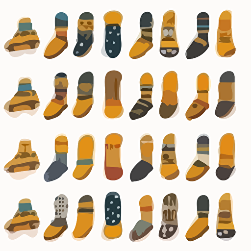 On a white background socks, lots of small taxis New York flat vector illustration cartoon patterns