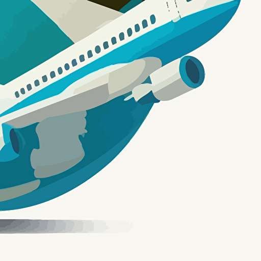 globe with airline flat vector logo