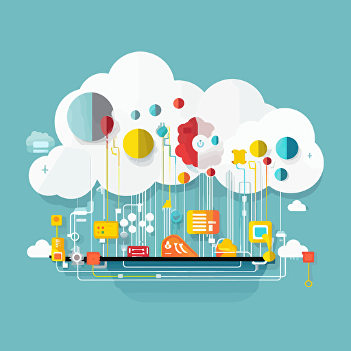 healthdata, cloud, tech, vector, posetive, minimalistic ar 16:9