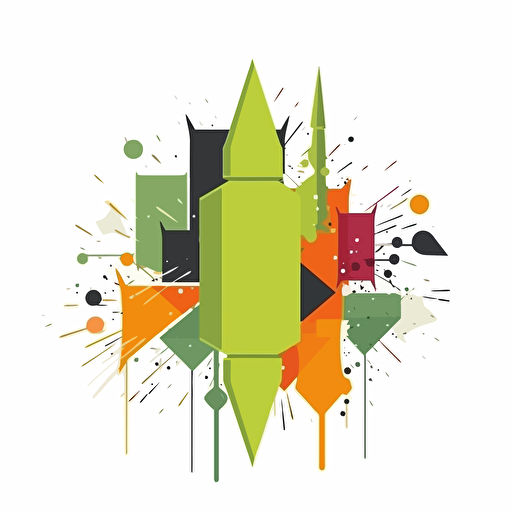 Insignia, Cyber Defense, no lettering, no image noise, white background, flat vector illustration,