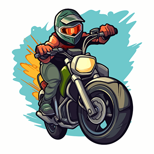 A vector art logo for a motorcycle mobile game called bike rush