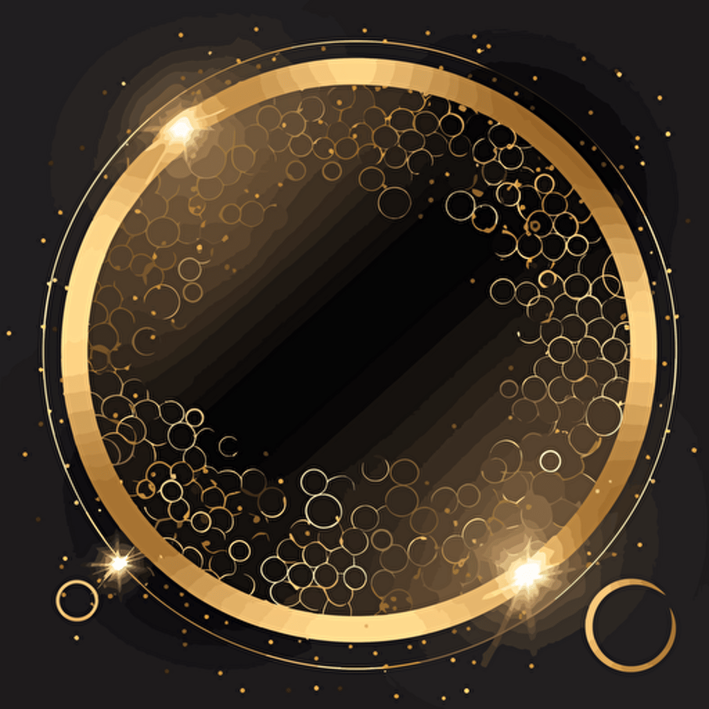 logo, sophisticated professional gold circle, vector, transparent background