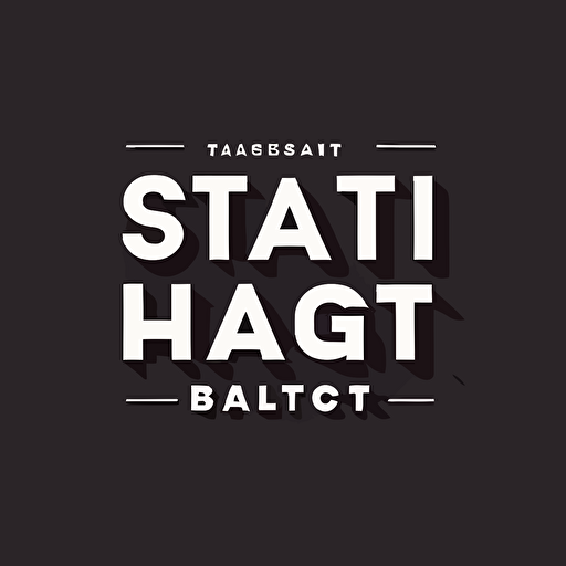 flat vector minimalist studio logo, big text