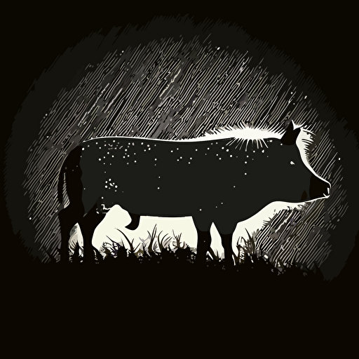 pig, silhoute, vector