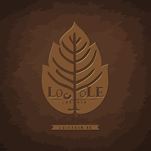 Design logo, leaf, leather, text jole design, art, flat design, vector