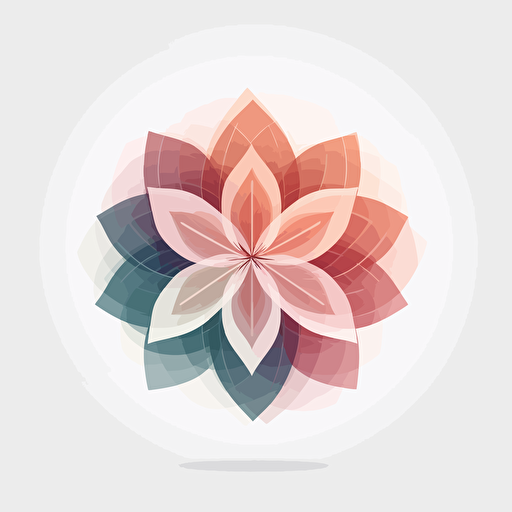 symatrical minimalist vector flower