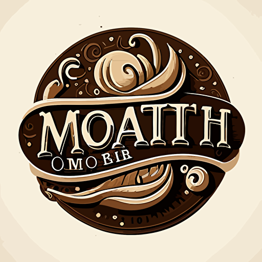 vector art logo for a restraunt called word of mouth cafe
