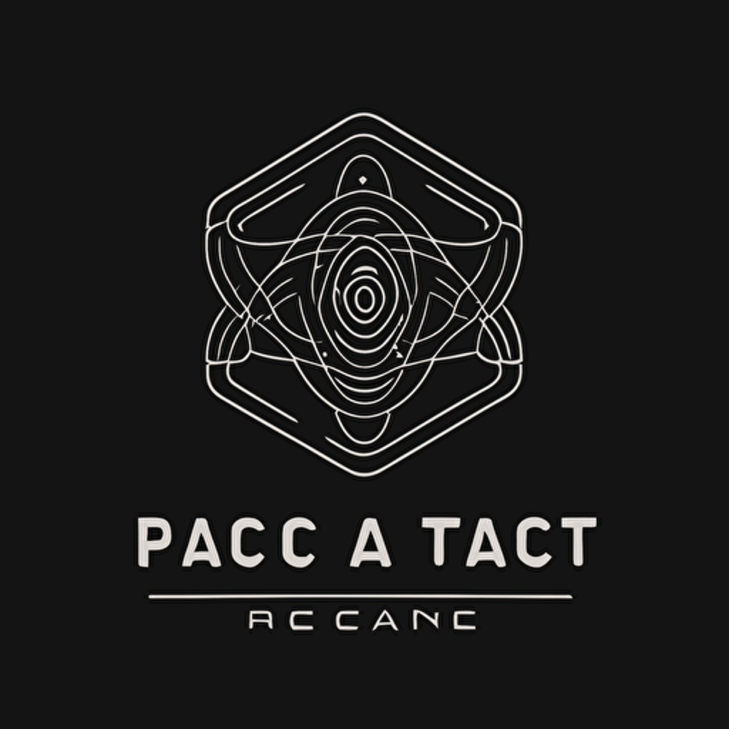 a vector lineart logo for a digital agency called react