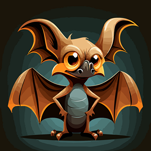 cartoon bat vector style