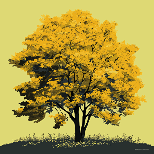 simple vector art of a mustard tree.