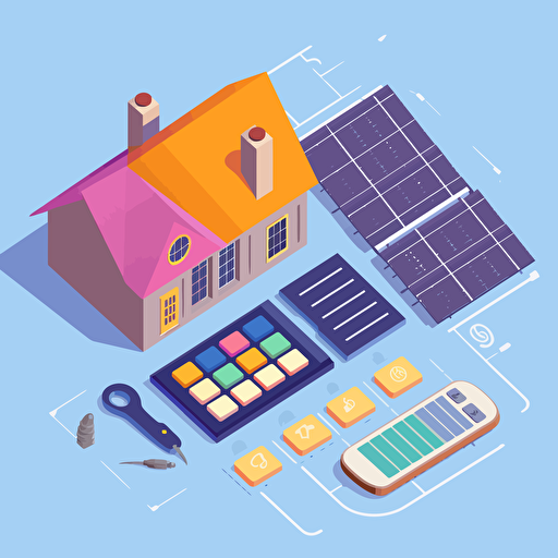 Vector illustration explaining the energy cost of a houseold