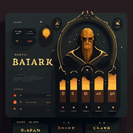 grand barzaar, Flat illustration, UI illustration, GUI, Minimalism, dark background,vector, trending on Dribbble, Pinterest.