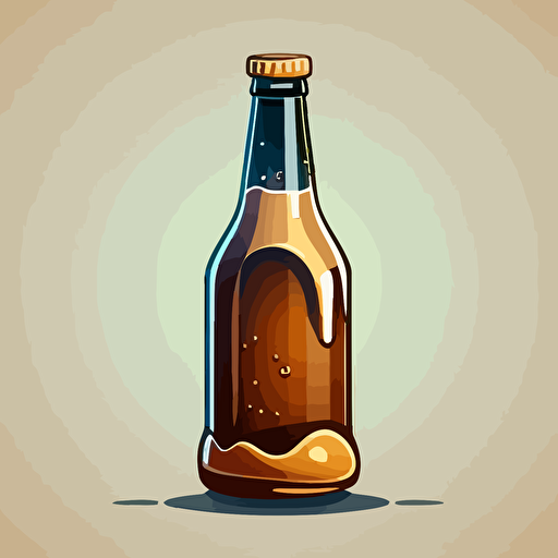 a cartoon beer bottle vector illustration