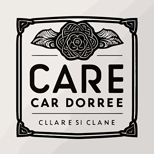 [modern, hand-drawn] iconic logo of [cadre mural], black vector, white background