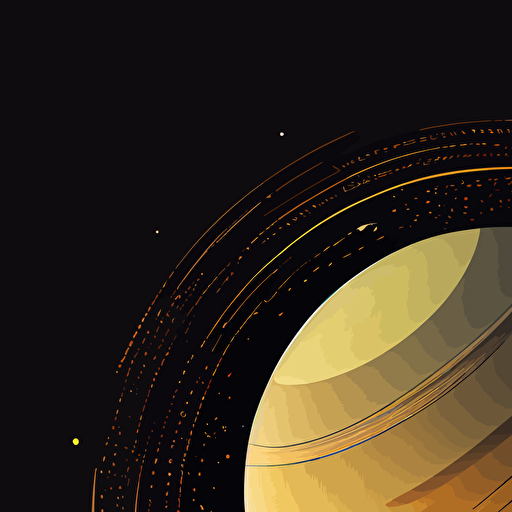 Vector draw of saturn