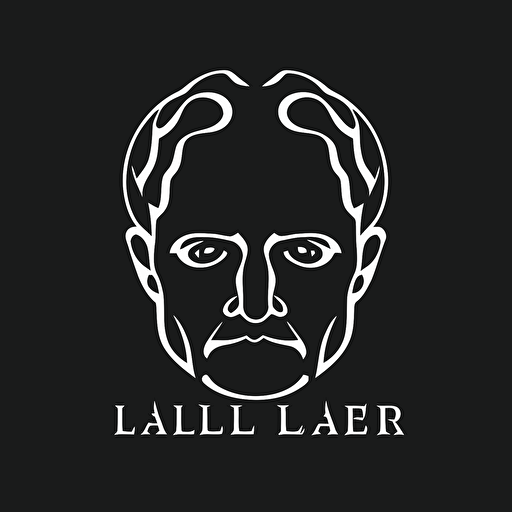 simple white logo vector of Hannibal lector