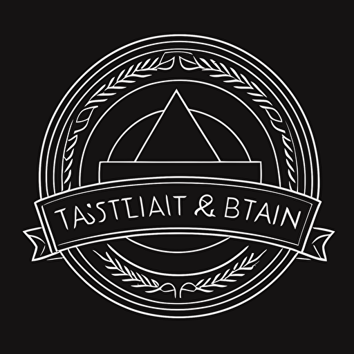 A vector black line 2d simple logo for a creative production company with the name Tristan & Abu Creative Productions