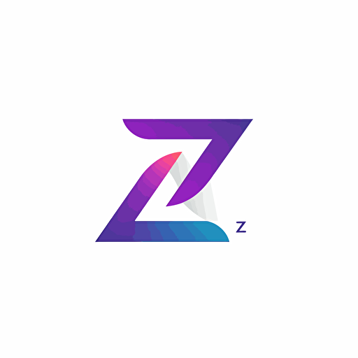a unique logo using the letter z, one color, vector, illustrator, ar 1:1