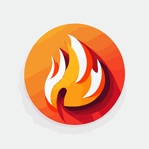 vector fire icon, simple