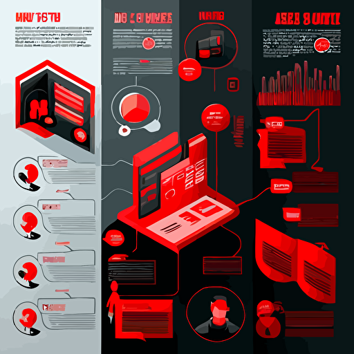 the concept of user stories, vector corporate style, red accents