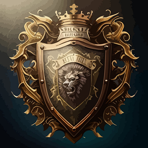 soccer shield of a king concept art, vector art