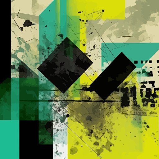 exce abstract, pop art, master piece, collage, modern art design, vector art, minimal style, green colors, incredible
