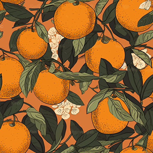 2d vector art of oranges