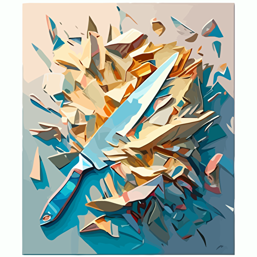 Lorentz Vector, oil painting knife, beautiful pale color,