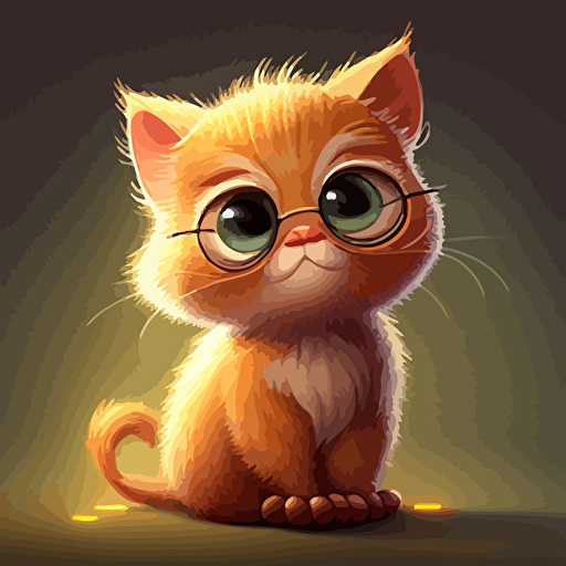cute cat Pixar Style, vector style