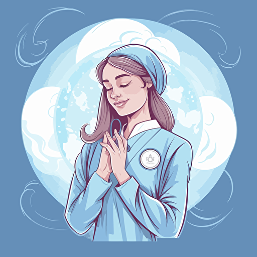 Vector hand drawn international nurse day illustration
