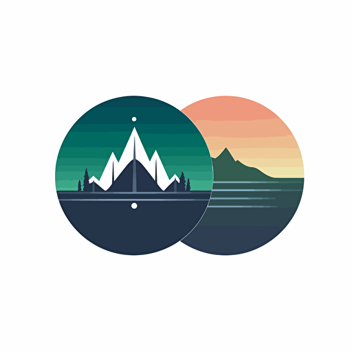 a simple logo for an environmental data analytics company, vector