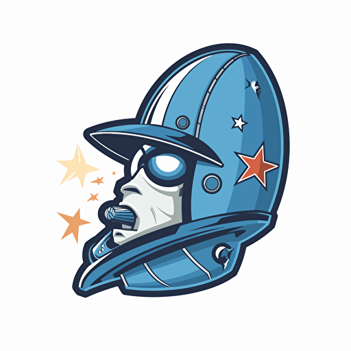 rocket baseball vector logo