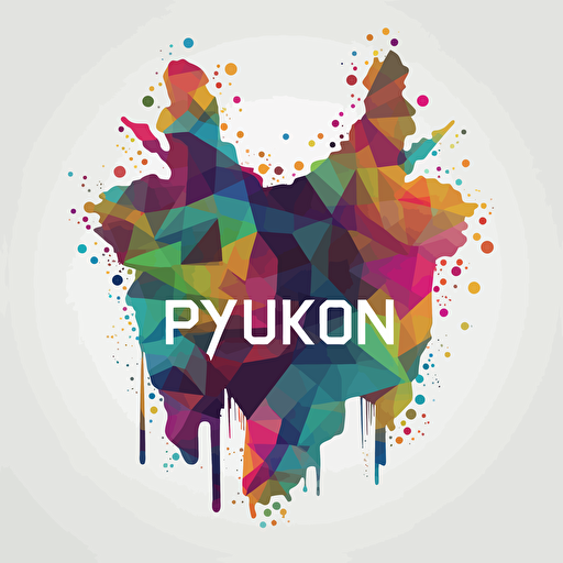 popart logo for AI powered tech and web and video production company "Yukon Pixel" in ai style, abstract vector style on a white background