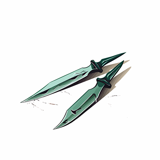 sharp blades, on floor sticking up, 2d, vector art, simple colors, on white background