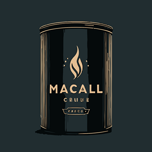 vector logo, Candle in a can, modern, simple, CHIC
