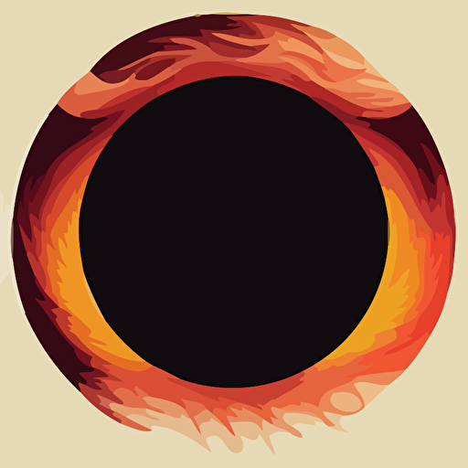 "EVAR", word, font type is polya, inside of a circle of fire, logo, vector