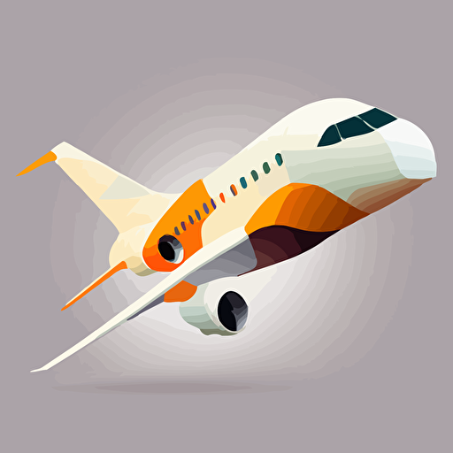 airplane side view, vector