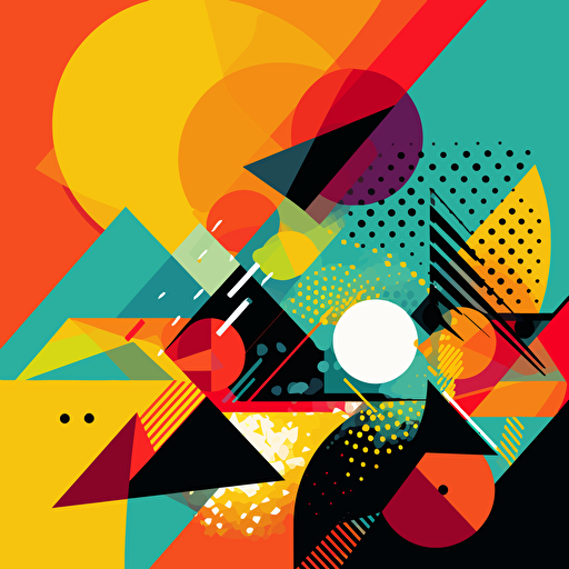 modern, vector, bright contrasting colors 2:3