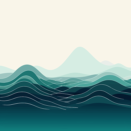 sea ​​waves in vector version, minimalism