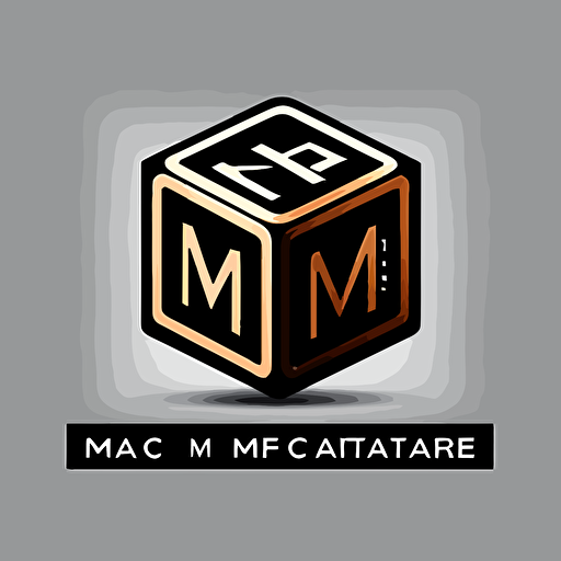 make M&P company logo, vector, electrical appliance business, simple, cube