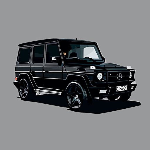 black g wagon mercedes, vector, logo, illustration, gta san andreas style, hd