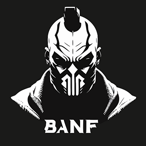 simple white logo vector of Bane
