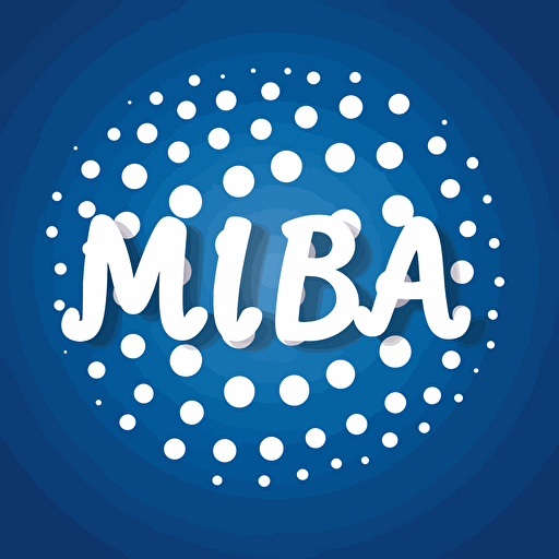 MAMA MIA buble fonts blue background white, vector