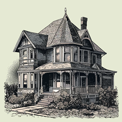 house, vector, detailed
