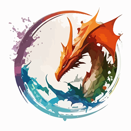 logo, simplistic, Imagination Dragons, vector, white background