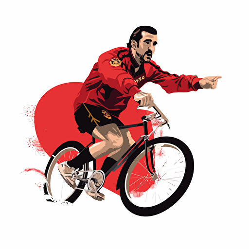 Cantona bicicle kick vector