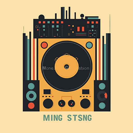Mix&Mastering service. vector logo