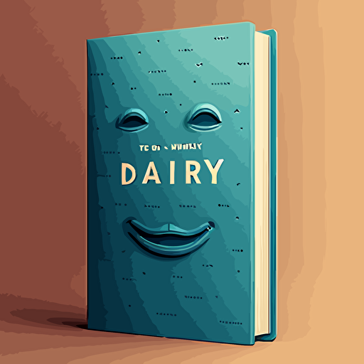 a cover of a diary in vector format, where you can write down your emotions and feel calm.