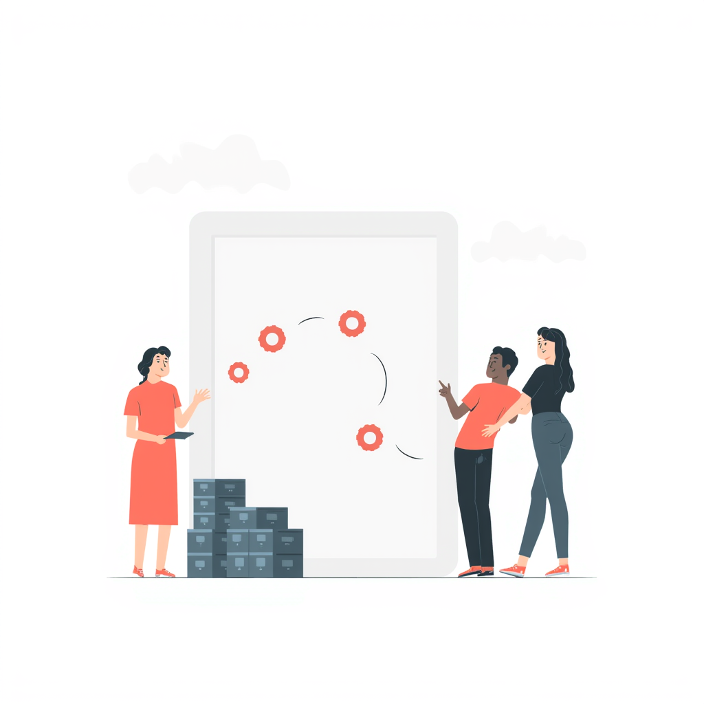 a team checking items off 