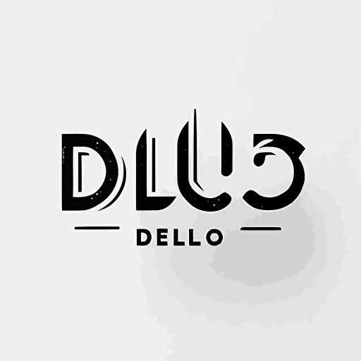 "D e l i c i o u s" logo wordmark, logo style, white background, simple vector logo, minimal